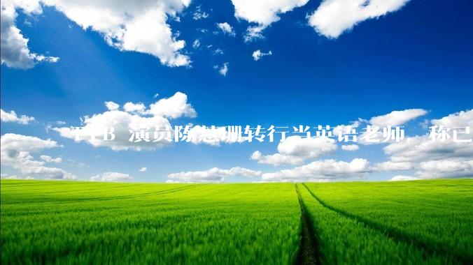 TVB 演员陈慧珊转行当英语老师，称已拿博士学位，如何看待她的选择？为什么这么多 TVB 演员转行？