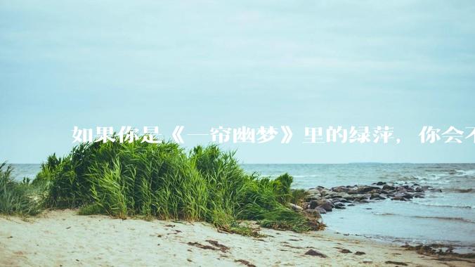 如果你是《一帘幽梦》里的绿萍，你会不会最后原谅紫菱？