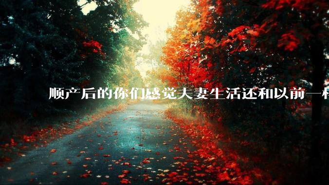 顺产后的你们感觉夫妻生活还和以前一样吗？